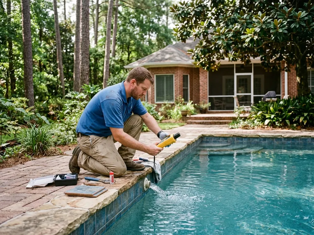 Tallahassee Leak Repair — pool leak repair at a Big Bend and Tallahassee home