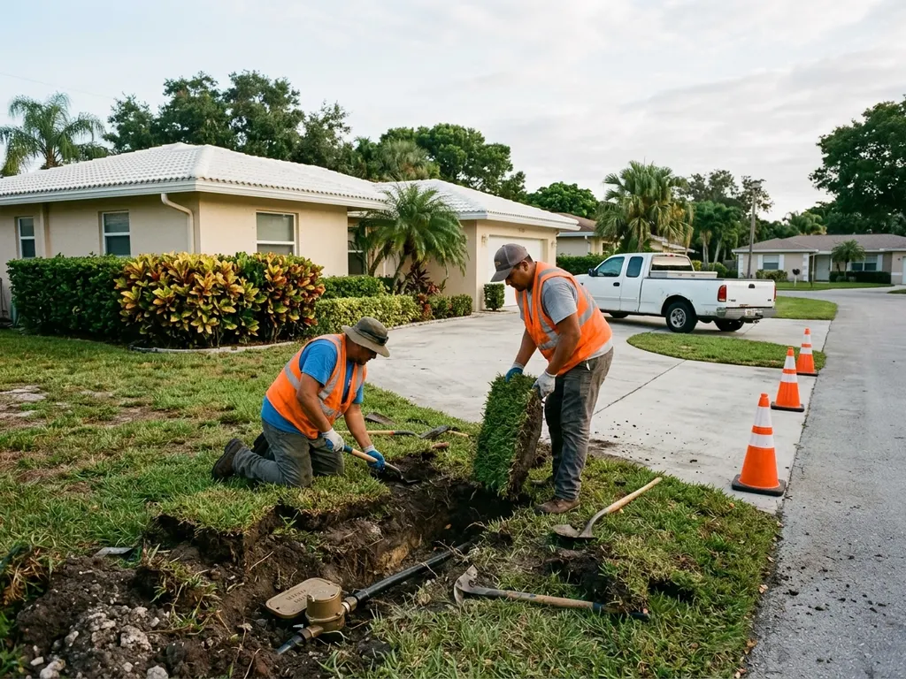 Fort Lauderdale Leak Repair — main water line repair at a Broward County home