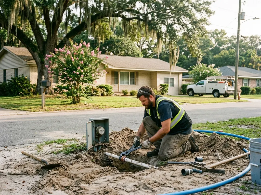Crestview Leak Repair — main water line repair at a Emerald Coast home