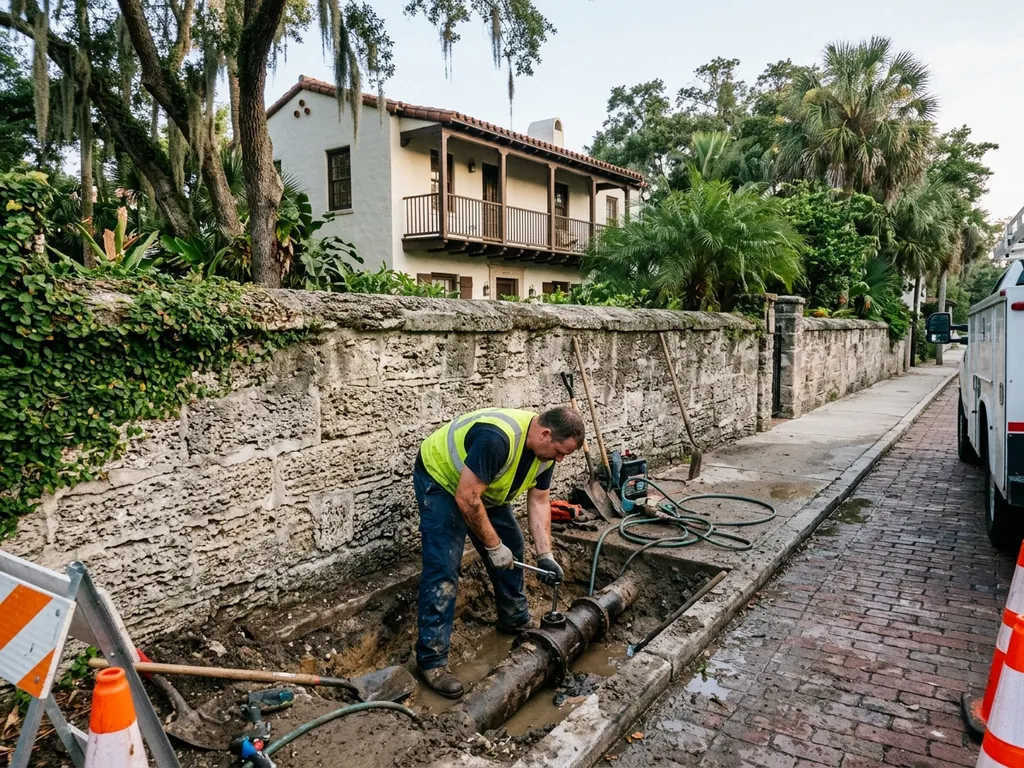 Jacksonville Leak Repair — main water line repair at a Northeast Florida home