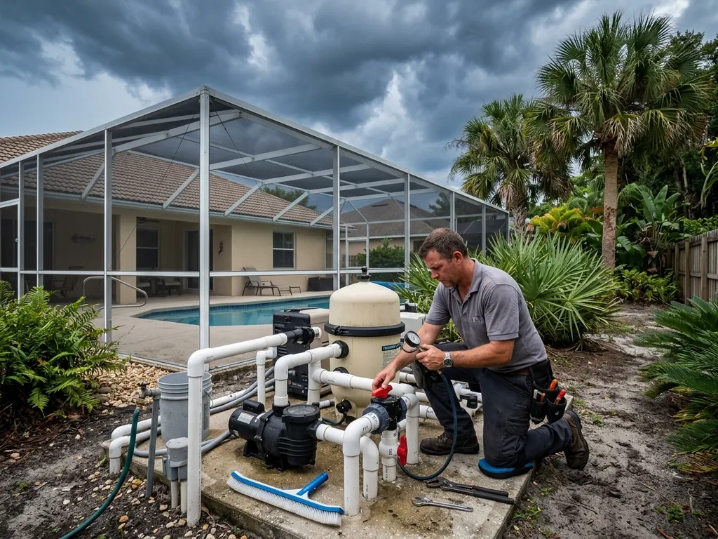 pool leak repair at a Central Florida home