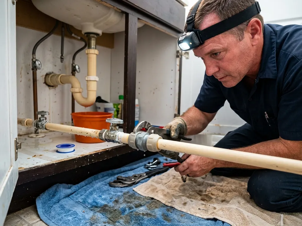 pipe leak repair inside a North Florida home