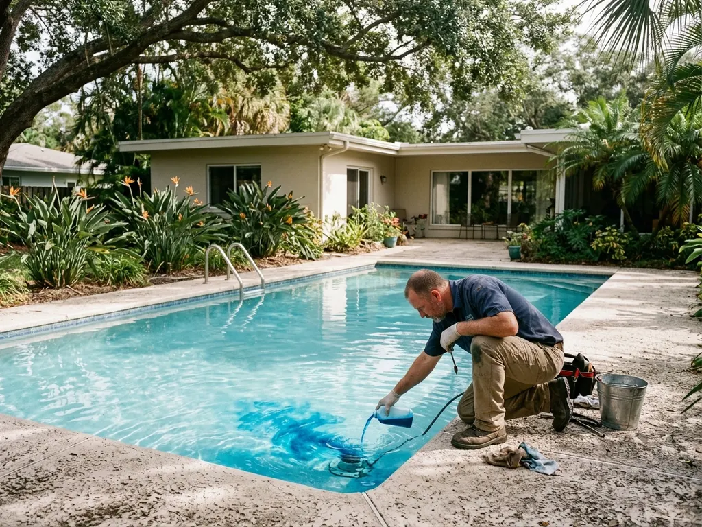 Leak Repair Services in Florida — pool leak repair at a Sarasota-Manatee home
