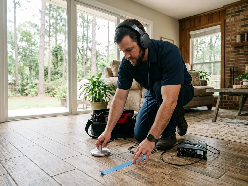 About Leak Repair Florida — slab leak repair inside a North Florida home