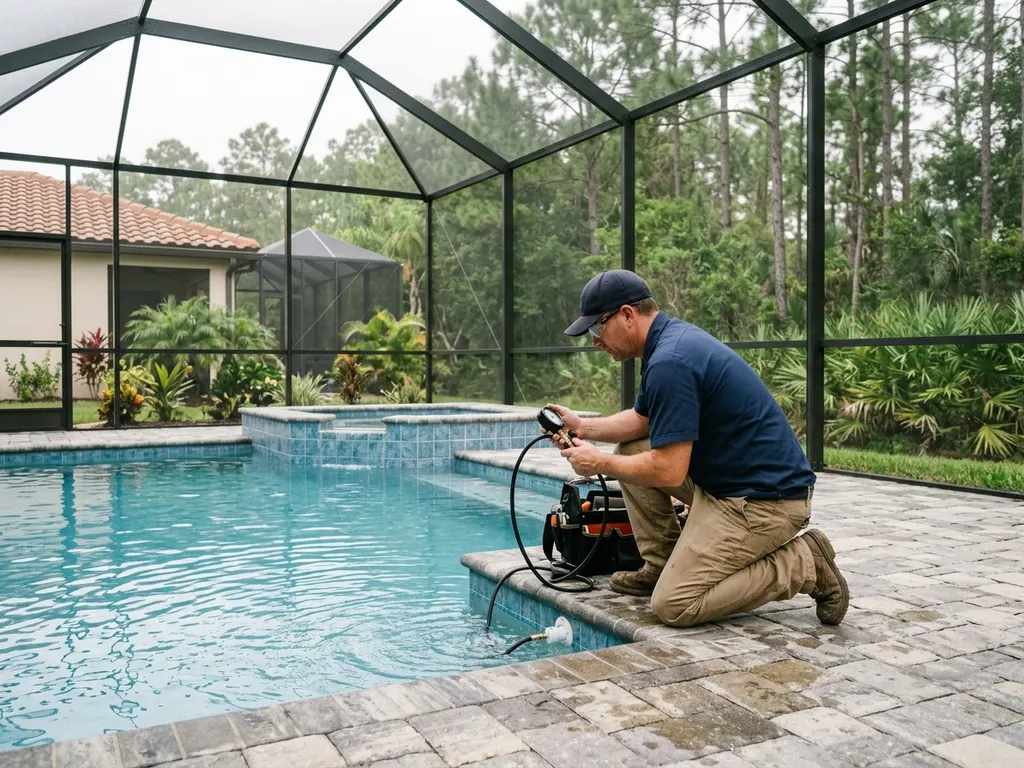 Palm Bay Leak Repair — pool leak repair at a Space Coast and Volusia home