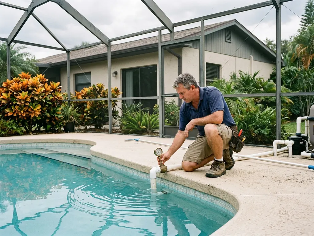 Tampa Leak Repair — pool leak repair at a Tampa Bay home